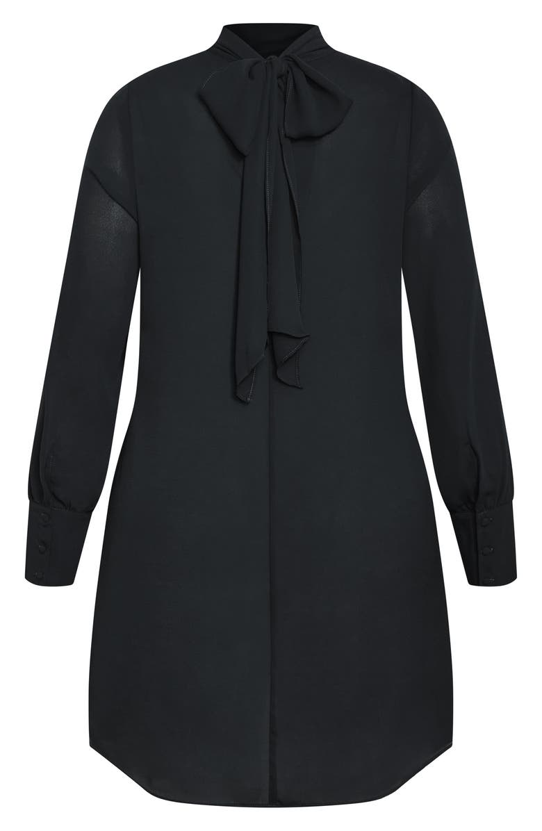 City Chic Tie Neck Tunic Top, Alternate, color, 