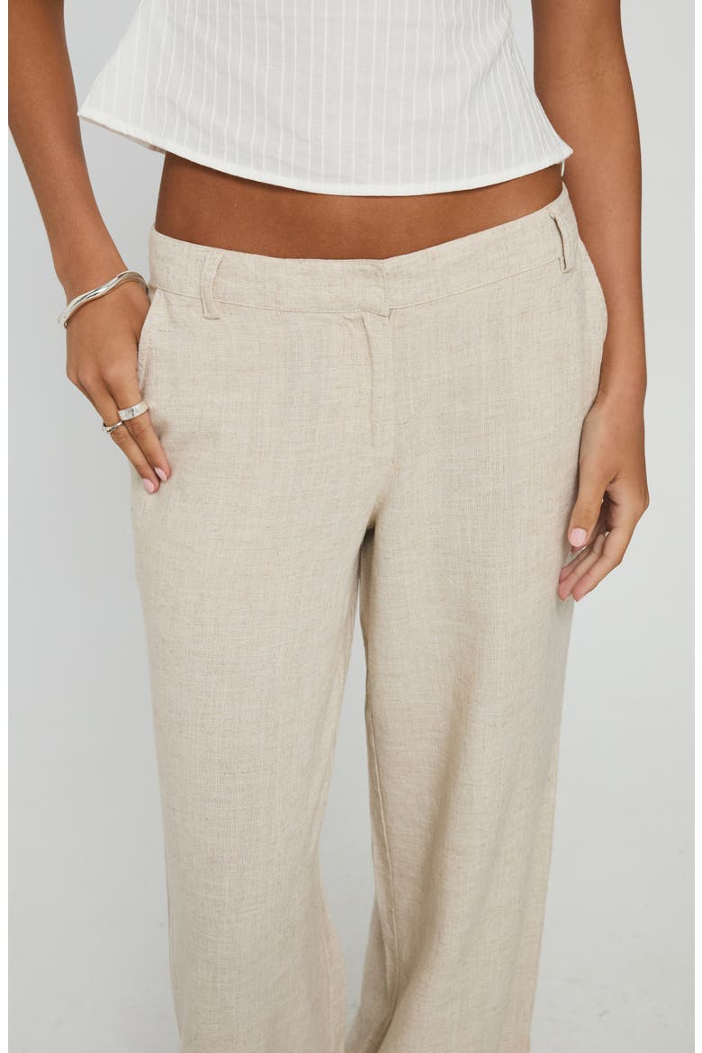 Syrena Low Rise Wide Leg Pants, Alternate, color, NATURAL