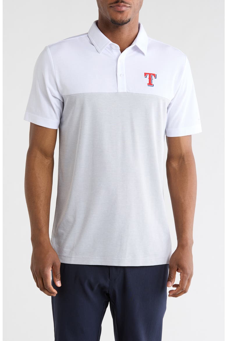 Texas Rangers Home Run Leader Polo, Main, color, WHITE/ HEATHER GREY