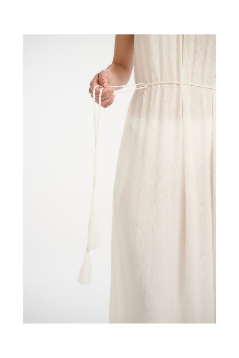 Resort One Shoulder Maxi Dress Cover-Up, Alternate, color, White