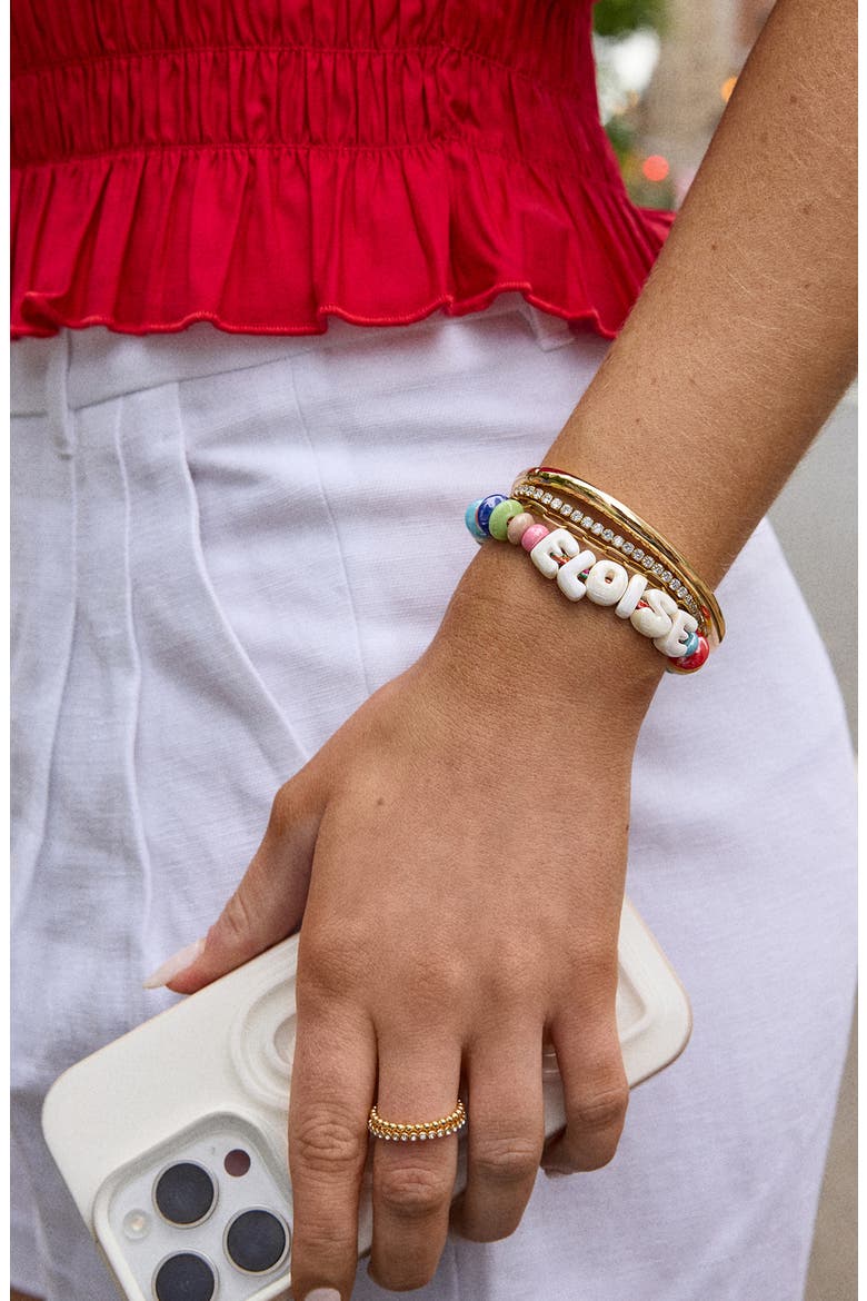 Make Waves Custom Beaded Bracelet, Alternate, color, WHITE MULTI