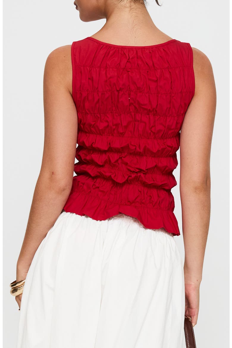 Marleene Smocked Tank, Alternate, color, RED