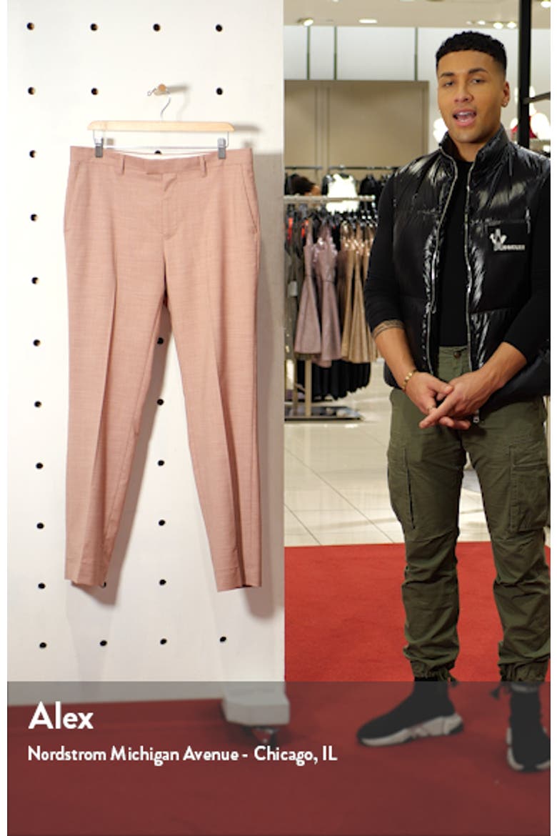 Dax Slim Fit Flat Front Ankle Trousers video