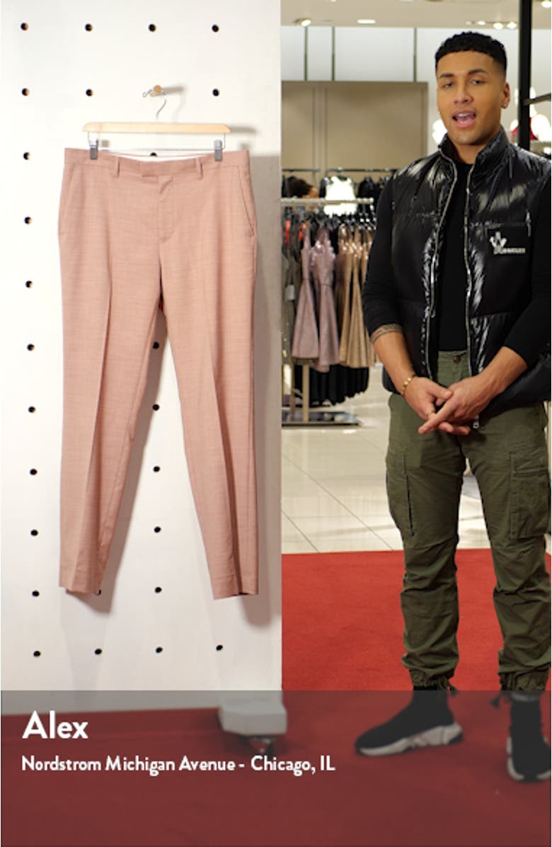 Dax Slim Fit Flat Front Ankle Trousers, sales video thumbnail