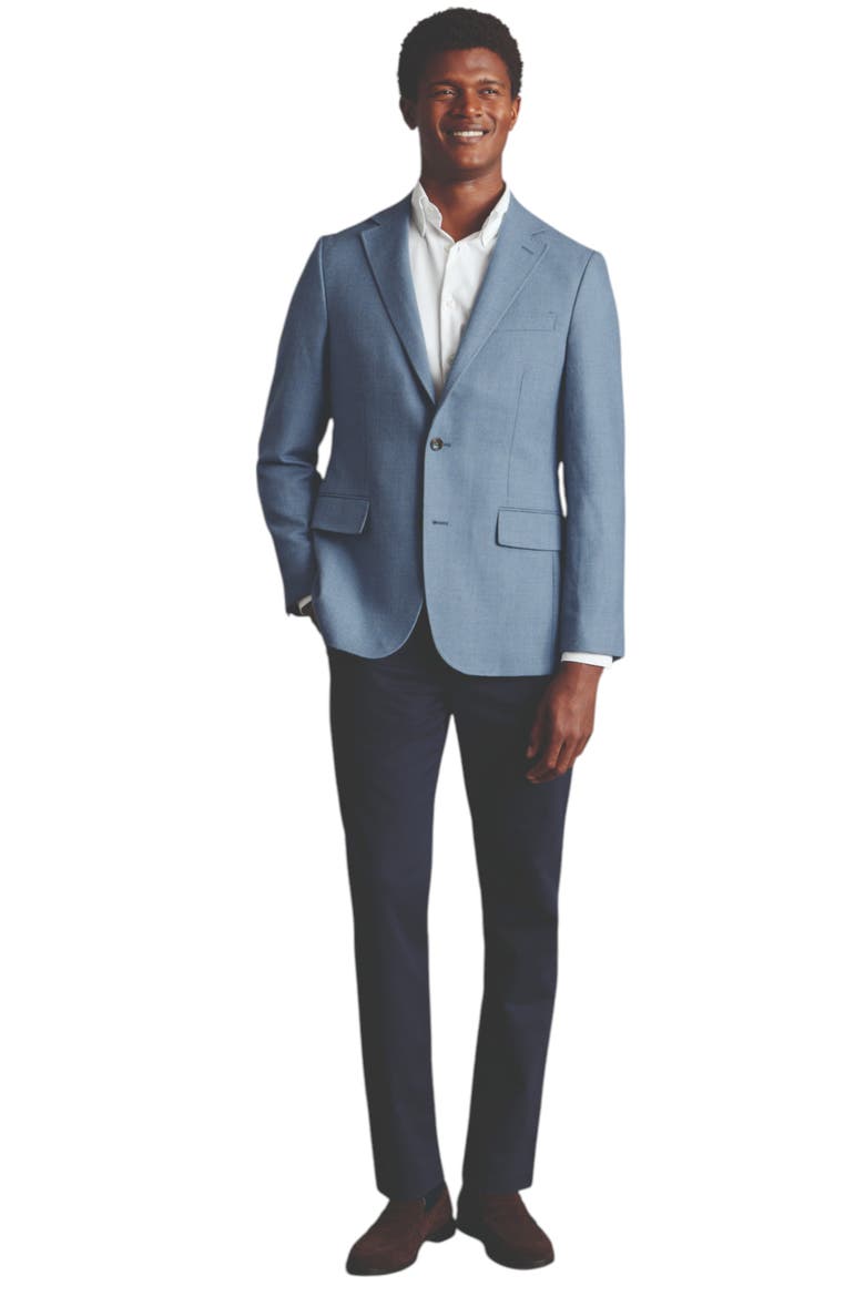 Wool Texture Twill Jacket, Alternate, color, Airforce Blue