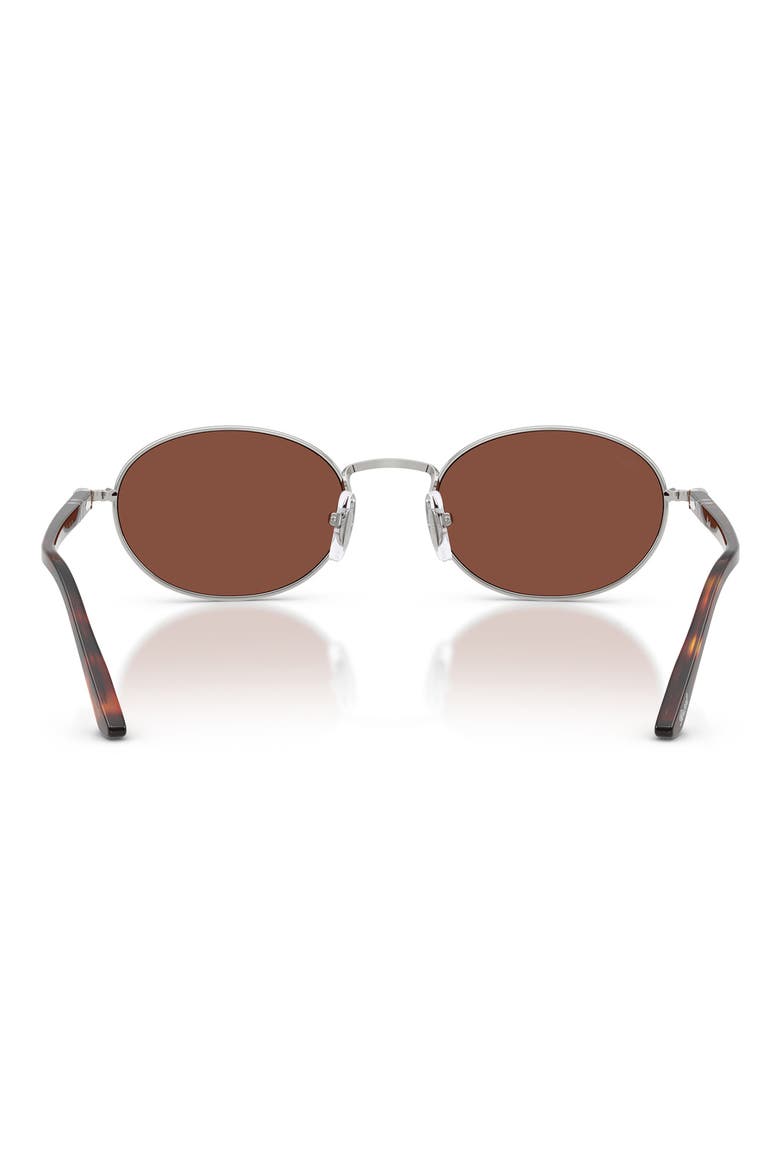 Ida 55mm Oval Sunglasses, Alternate, color, SILVER / RED