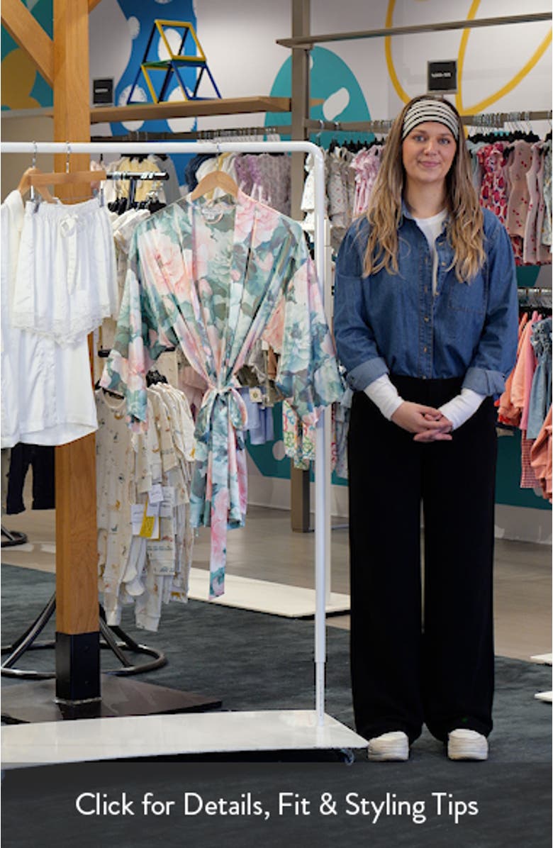 Gracie Lace Trim Satin Robe, sales video thumbnail