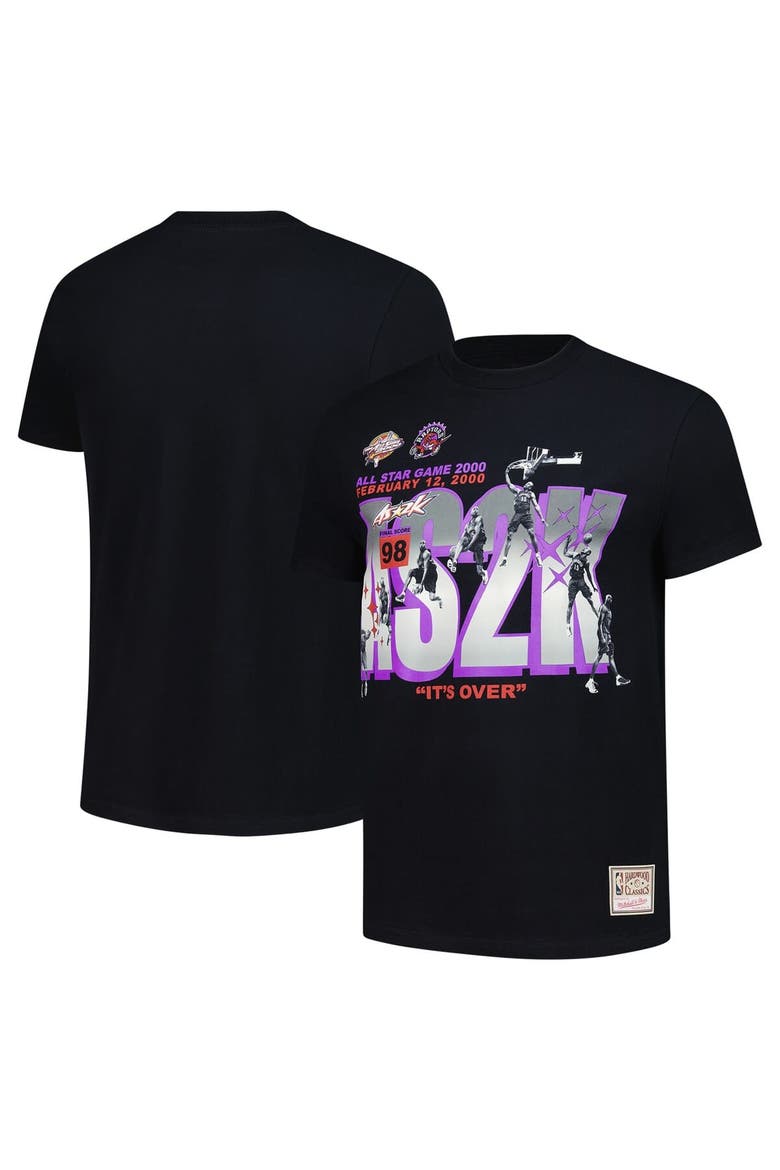 Men's Mitchell & Ness Vince Carter Black Toronto Raptors 2000 All-Star Game It's Over T-Shirt, Alternate, color, Black