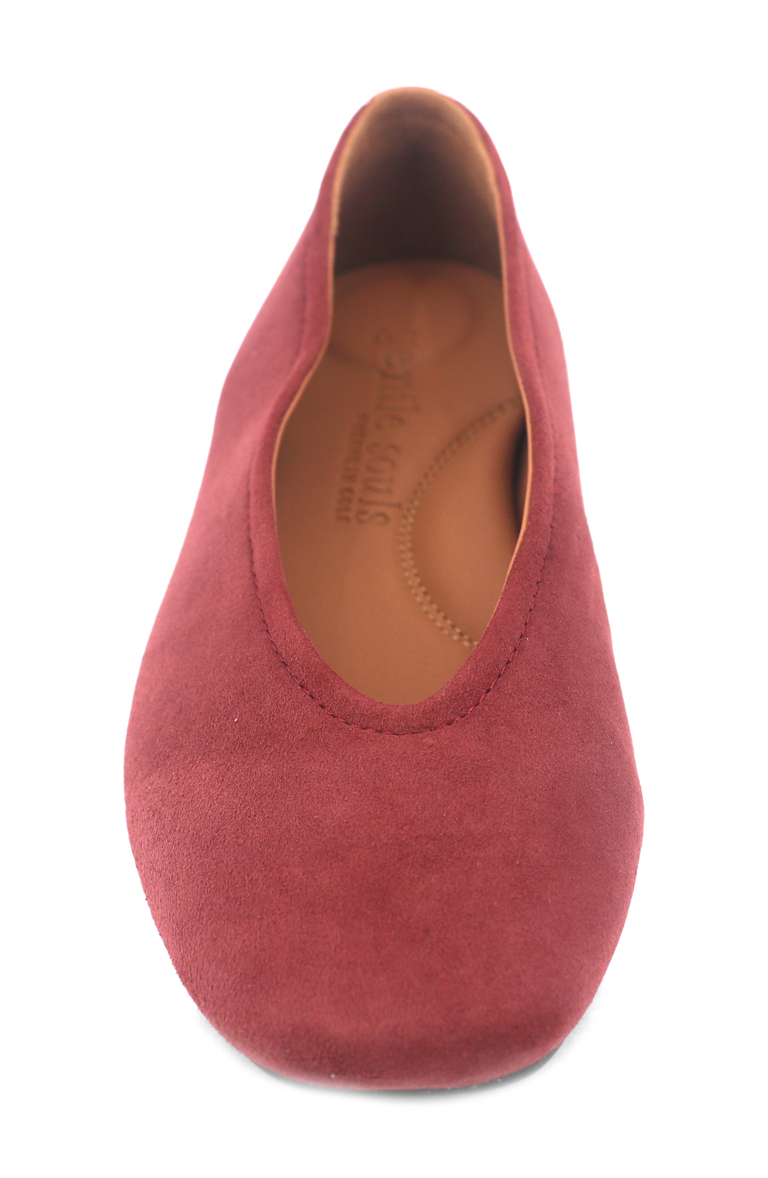 Willow Woven Flat, Alternate, color, BURGUNDY SUEDE