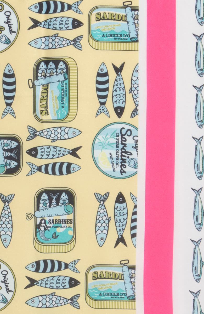 Steve Madden Sardine Print Square Scarf, Alternate, color, Pink