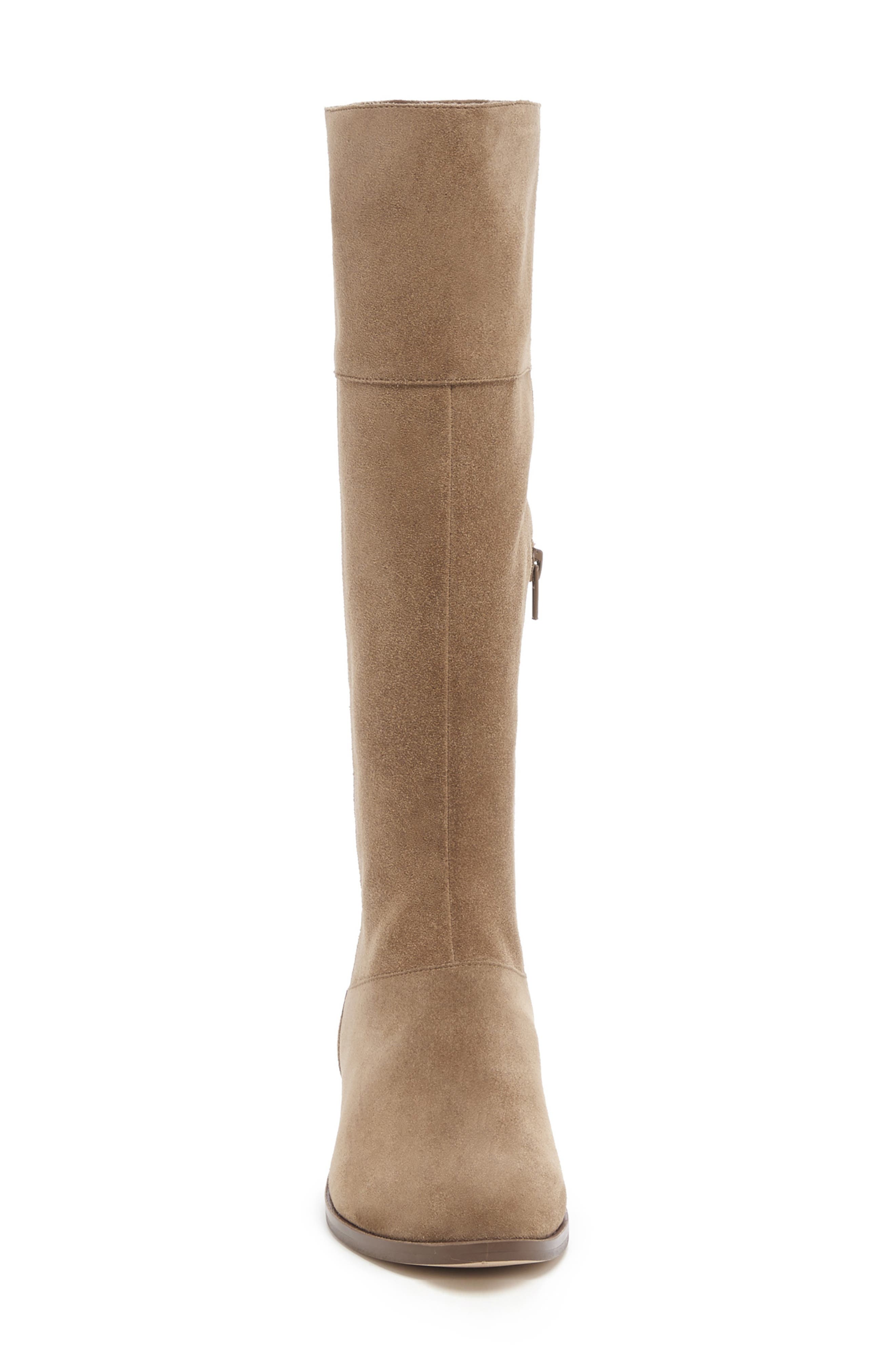 Carlie Knee High Boot, Alternate, color, HONEY SUEDE