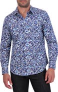 Robert Graham Abstract Butterfly Print Cotton Button-Up Shirt