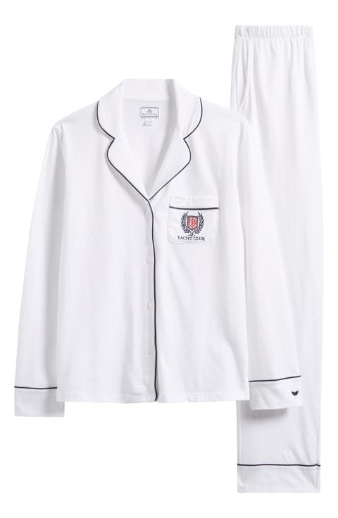 Yacht Club Embroidery Pima Cotton Pajamas
