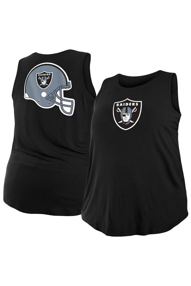 Women's New Era  Black Las Vegas Raiders Plus Size Tank Top, Main, color, Black