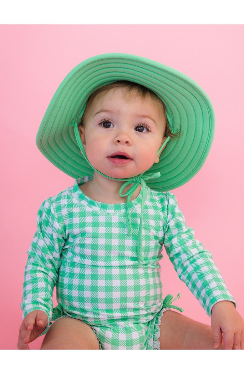 RuffleButts UPF50 Sun Protected Swim Hat, Alternate, color, Spring Bud