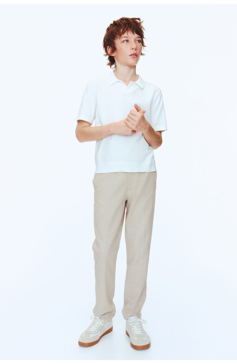 H&M Tailored Trousers, Main, color, Light Beige