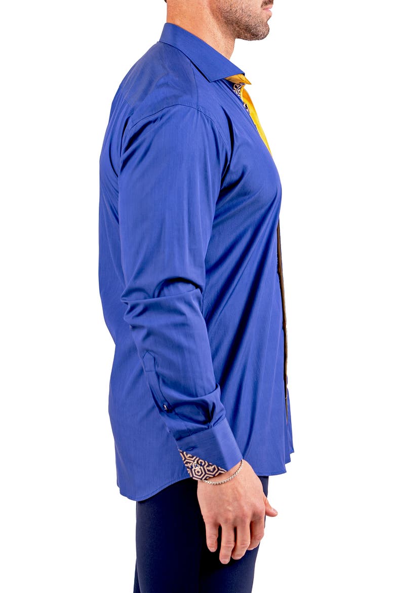 Einstein Resistance0126 Blue Button-Up Shirt, Alternate, color, BLUE