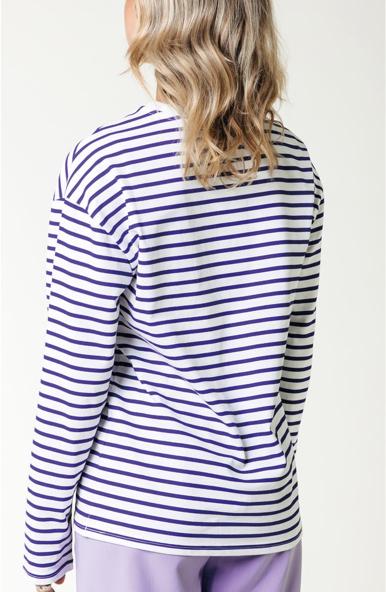 Colourful Rebel Logo Wave Stripe Longsleeve Tee, Alternate, color, Liberty Purple