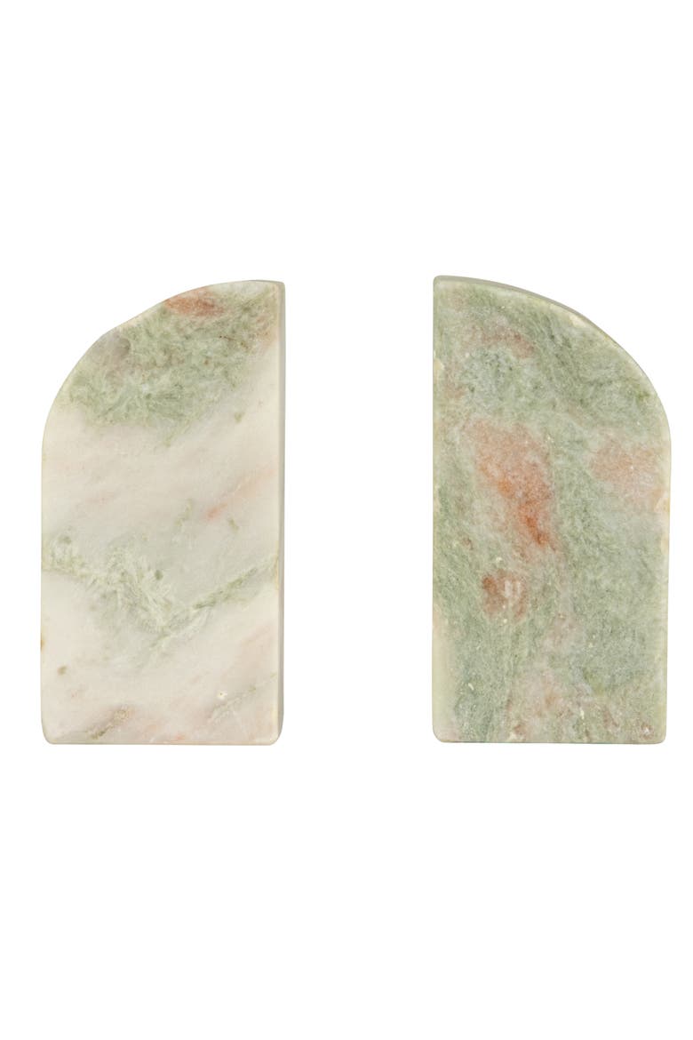 Half Arch Marble Bookends, Green, Alternate, color, Green