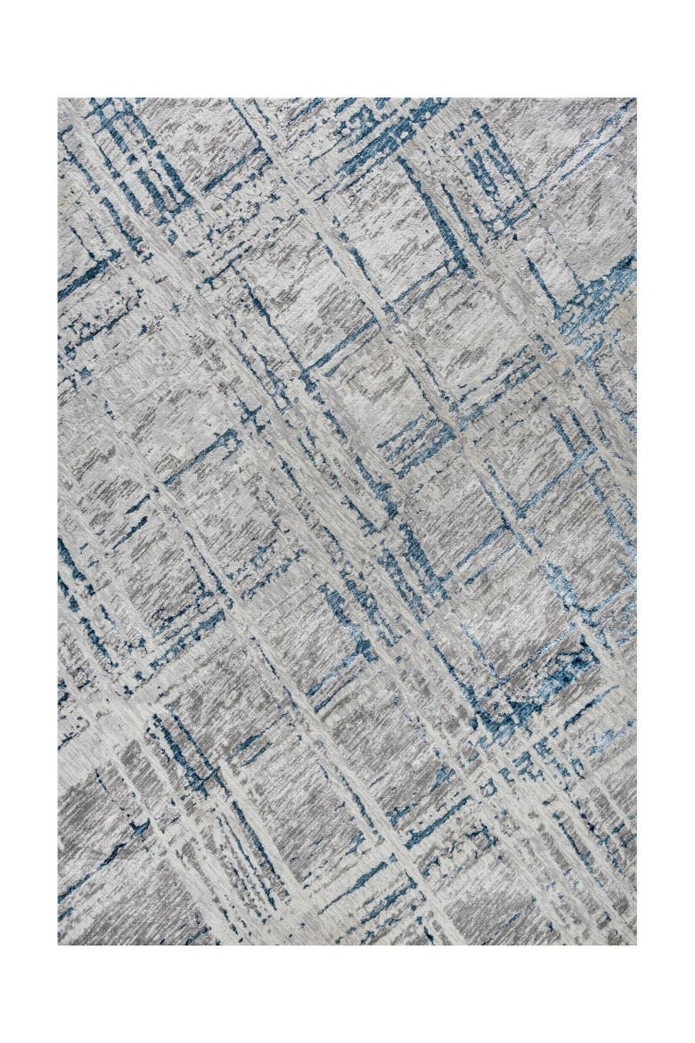 Slant Modern Abstract Area Rug, Main, color, Gray/Blue