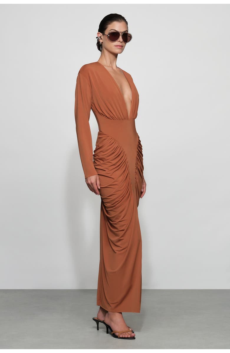 Et Ochs Athens Midi Dress, Alternate, color, Tuscan