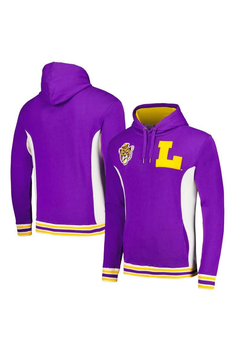 Men's Mitchell & Ness Purple LSU Tigers Team Legacy French Terry Pullover Hoodie, Main, color, Purple