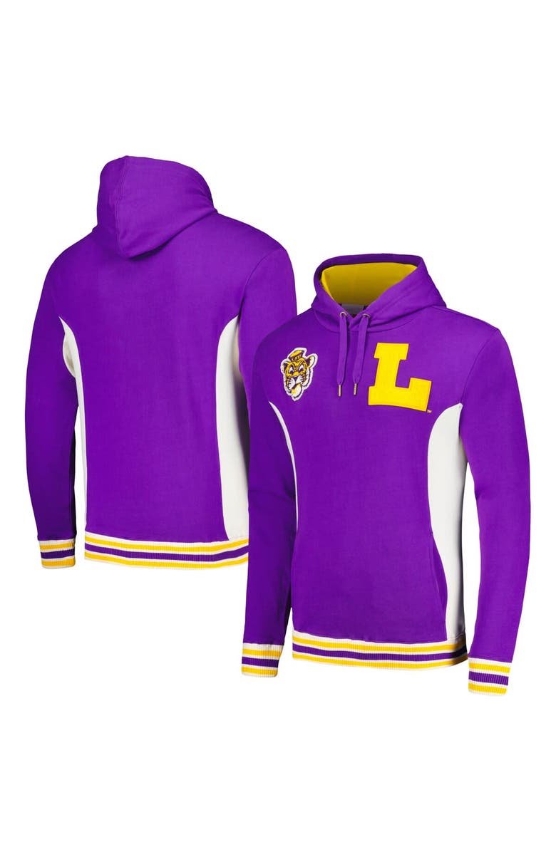 Mitchell & Ness Men's Mitchell & Ness Purple LSU Tigers Team Legacy French Terry Pullover Hoodie, Main, color, 