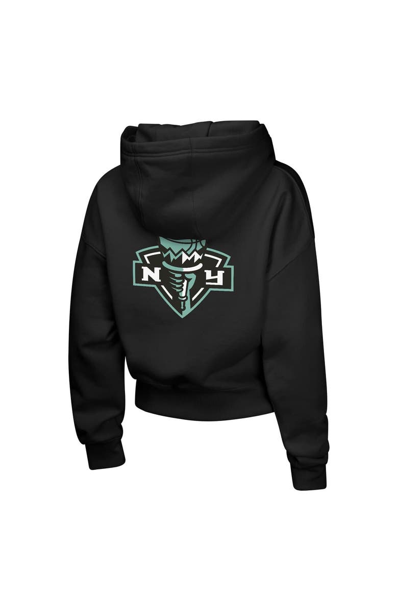 Outerstuff Girls Youth Black New York Liberty Top Closer Fashion Pullover Hoodie, Alternate, color, Black