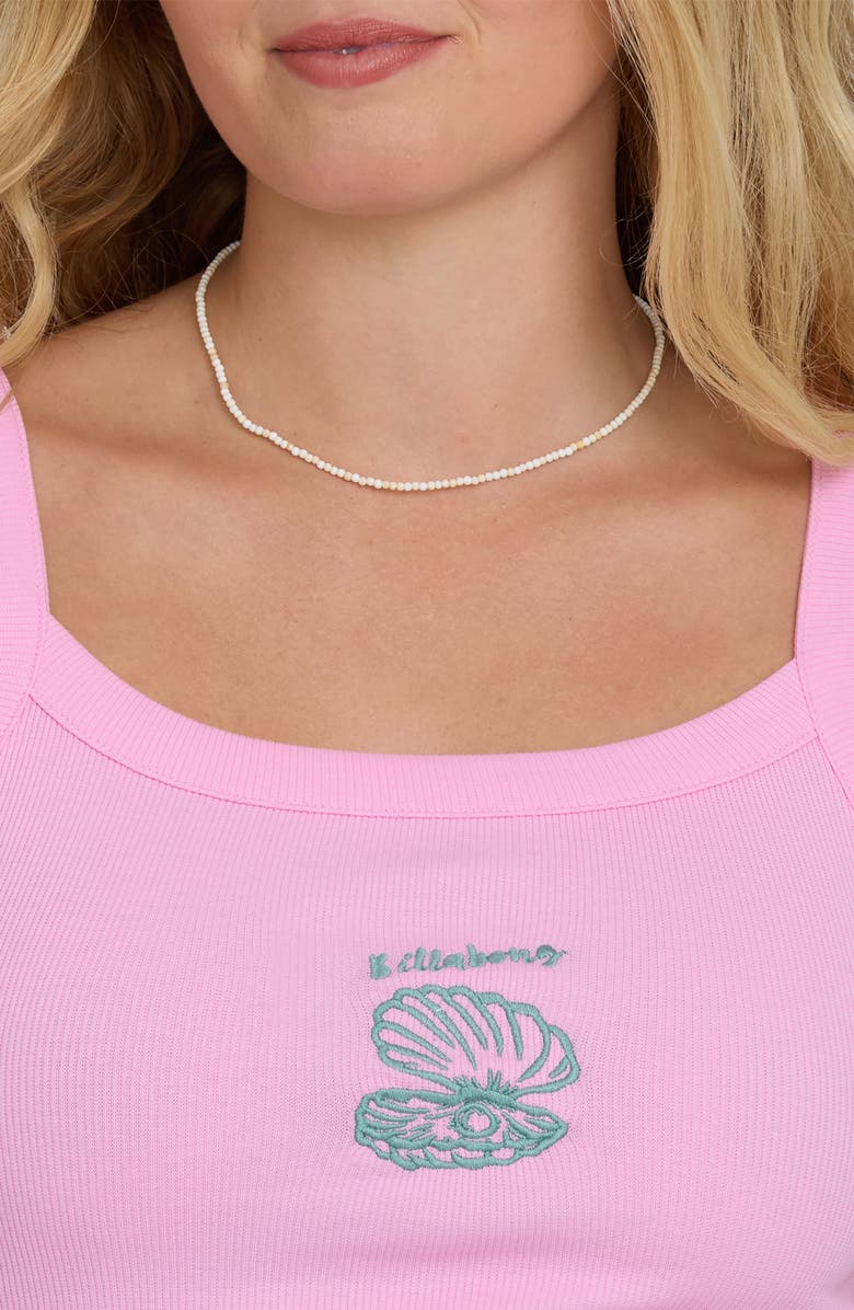 Billabong Day Trip Forever Graphic Rib Knit Tank, Alternate, color, Prism Pink