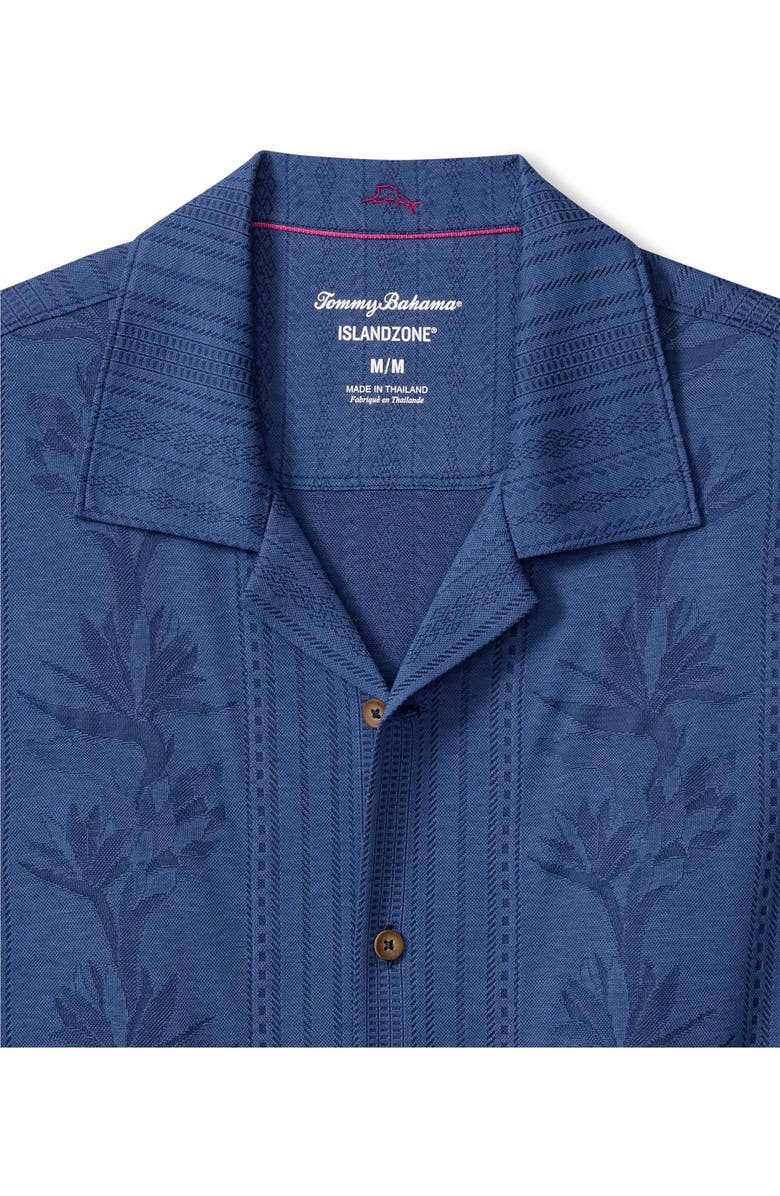 Tommy Bahama Palm Fresco Beach Border IslandZone<sup>®</sup> Camp Shirt, Alternate, color, Carbon Navy