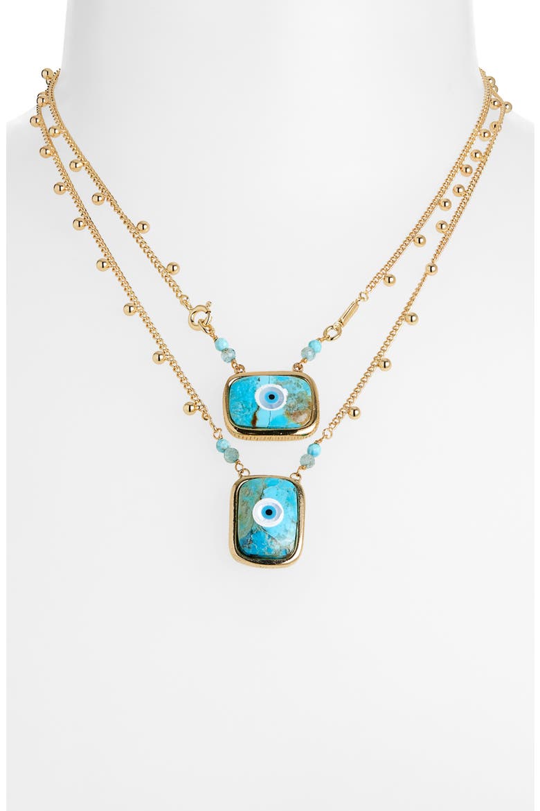 Scapulaire Layered Necklace, Alternate, color, BLUE