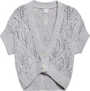 Eleventy Open Knit Linen Blend Cardigan