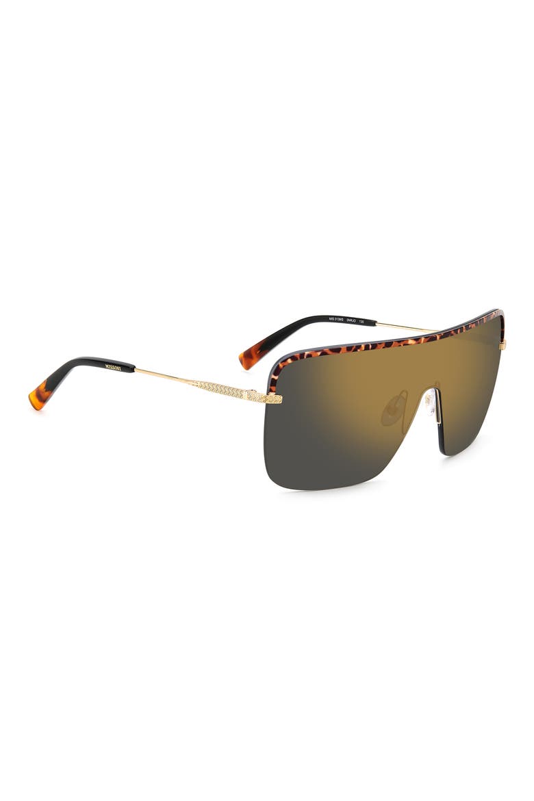 99mm Shield Sunglasses, Alternate, color, GOLD BROWN HAVANA/ GREY GOLD