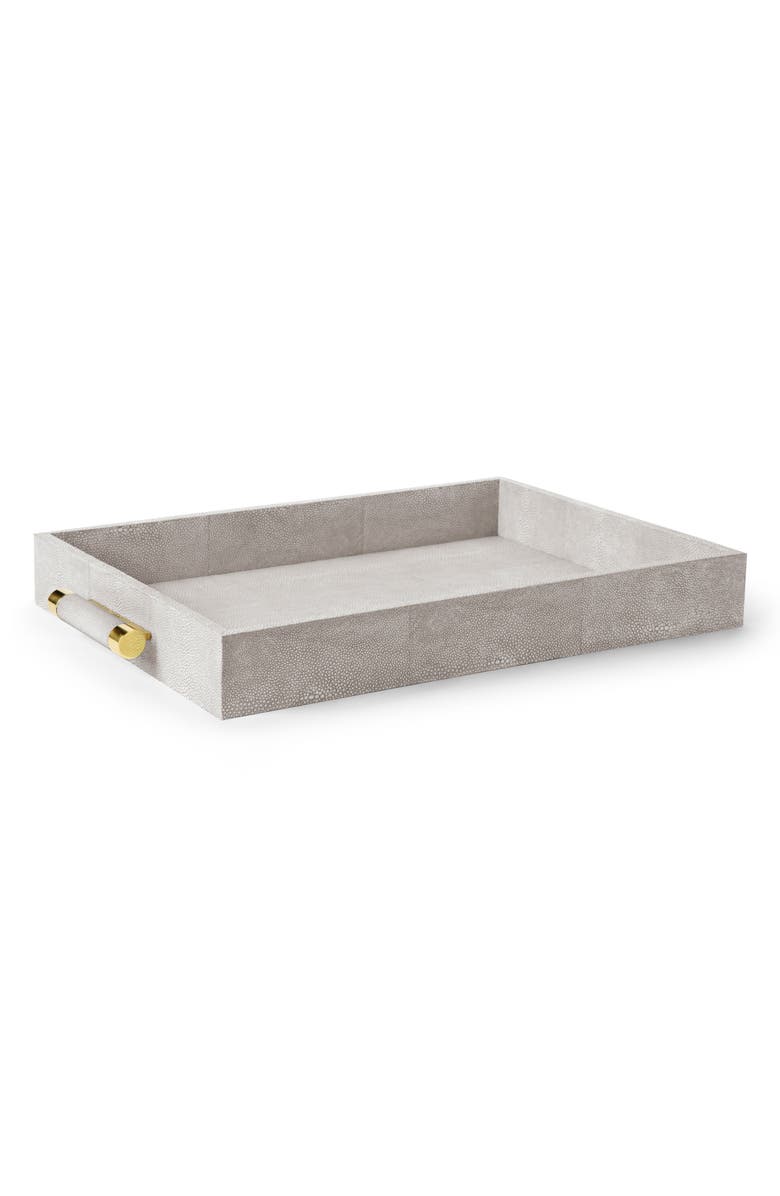 Aerin Modern Shagreen Serving Tray, Main, color, Dove