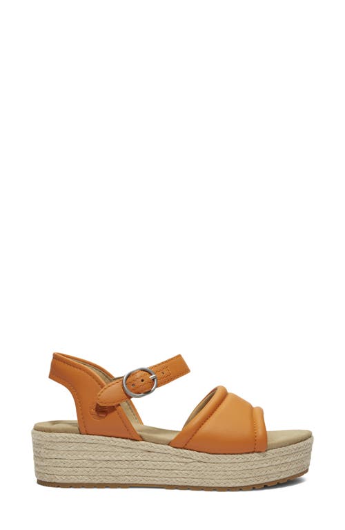 Timberland Santorini Sun Espadrille Sandal In Medium Orange Full Grain