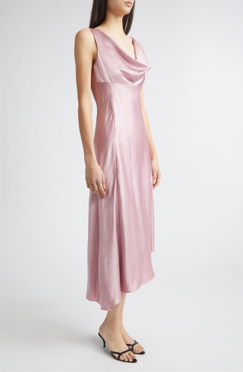 Jason Wu Collection Washed Satin Asymmetric Bias Cut Dress, Alternate, color, Peony