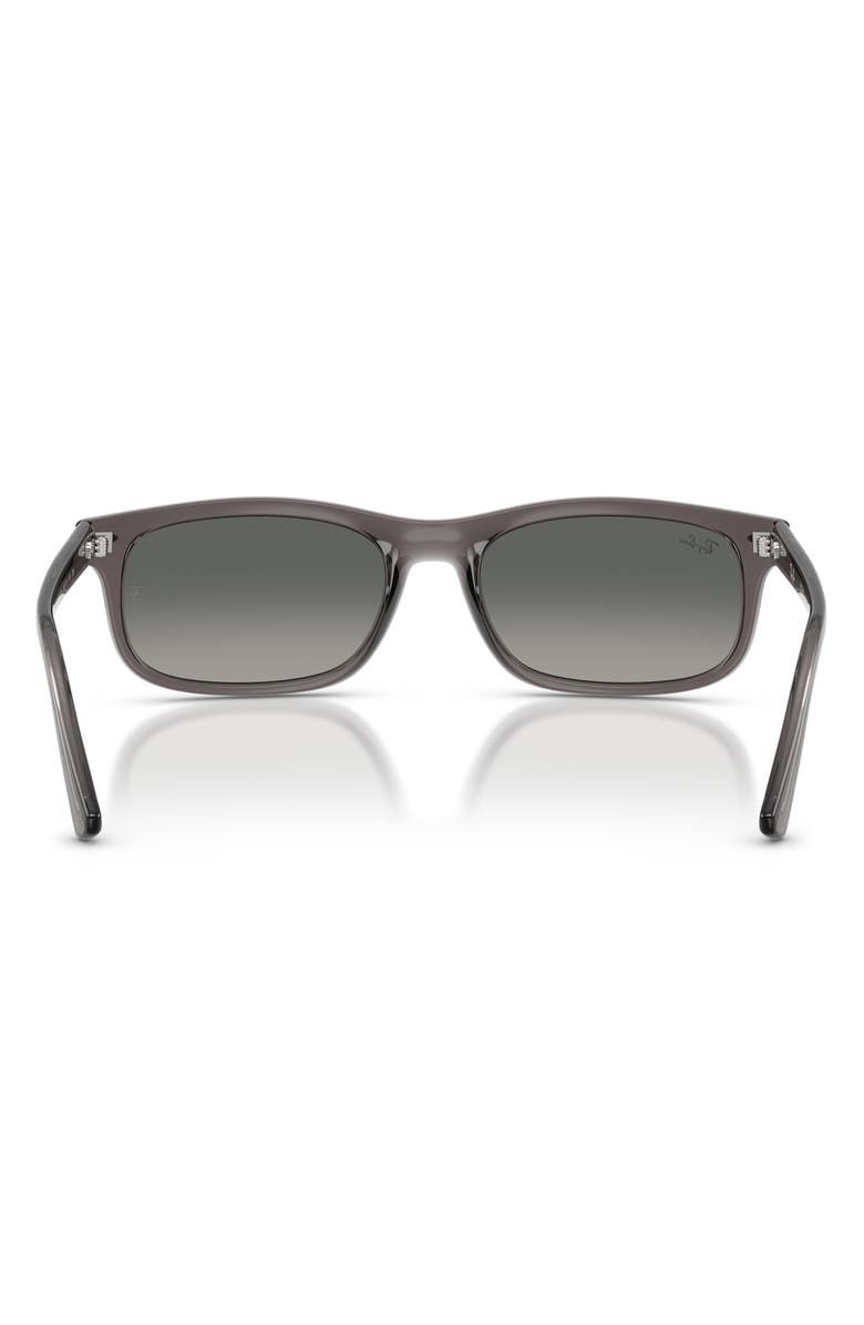 Ray-Ban Rectangular Sunglasses, Alternate, color, Opal Light Grey / Grey
