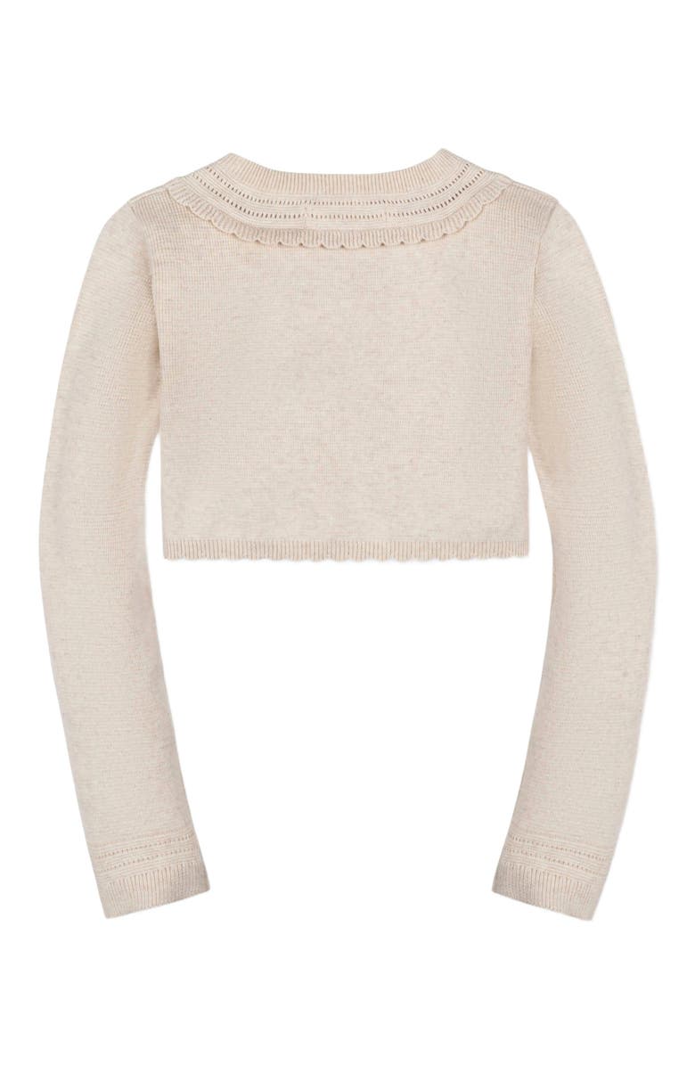 Hope & Henry Girls' Organic Cropped Special Cardigan, Kids, Alternate, color, 