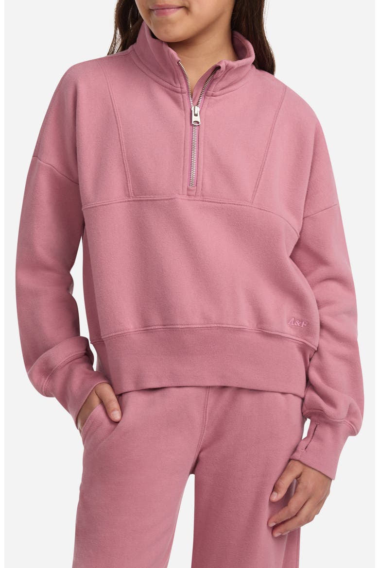 Kids' Essential Quarter Zip Pullover, Alternate, color, MESA ROSE