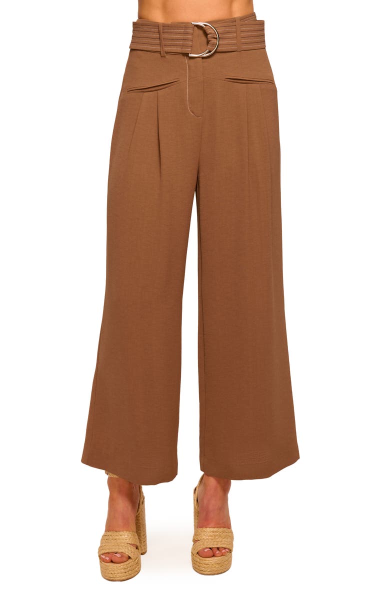 Ramy Brook Marguerite Belted Crop Wide Leg Pants, Main, color, 
