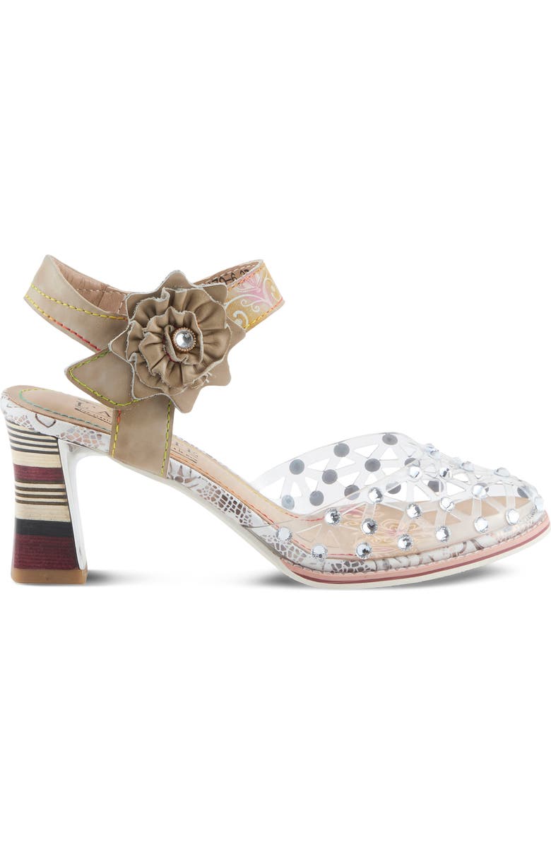 L'Artiste by Spring Step Sassylady Ankle Strap Sandal, Alternate, color, Light Taupe Multi