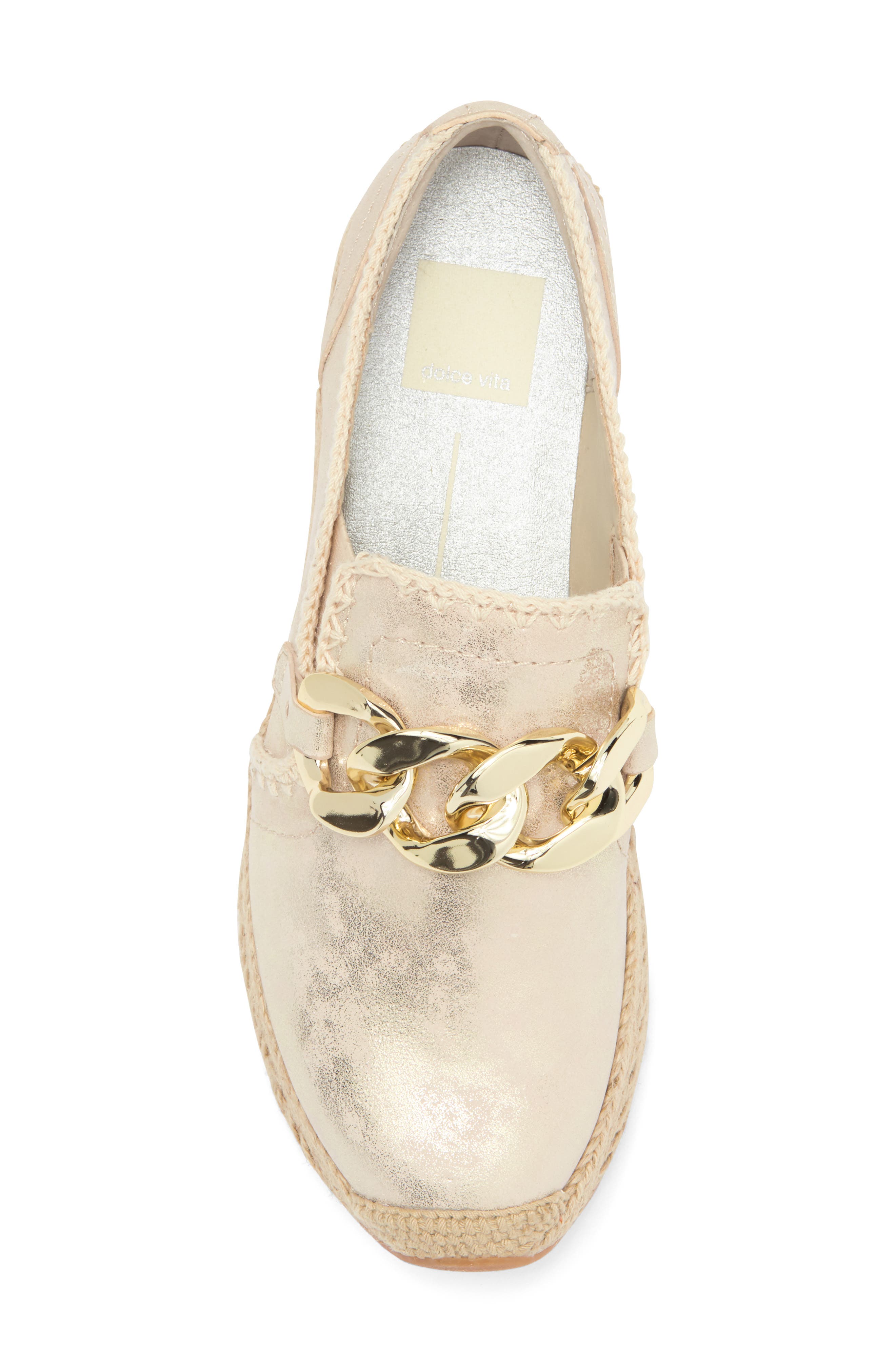 Jhenee Platform Slip-On Sneaker, Alternate, color, LIGHT GOLD NUBUCK