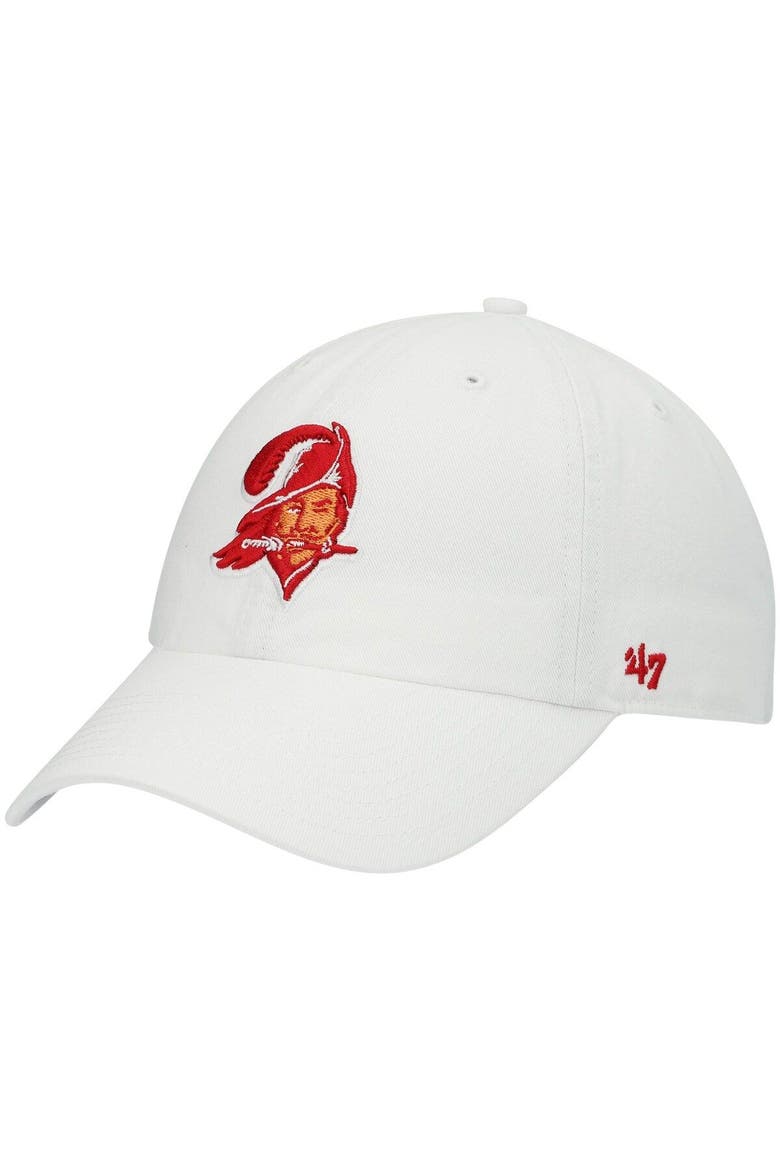 Men's '47 White Tampa Bay Buccaneers Legacy Clean Up Adjustable Hat, Main, color, White
