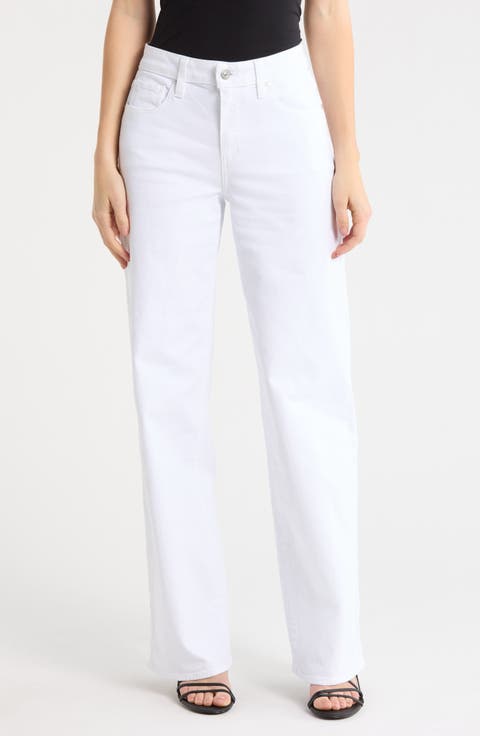 Tatum High Waist Wide Leg Jeans (Crisp White)