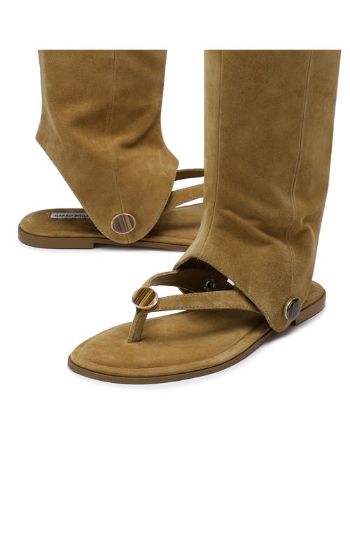 Naked Wolfe Sammy Convertible Flip Flop In Tan-kid Suede