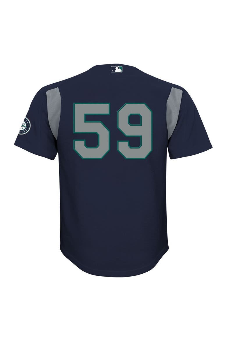 Toddler Mitchell & Ness Felix Hernandez Navy Seattle Mariners Throwback Mesh Batting Practice Jersey, Alternate, color, Navy