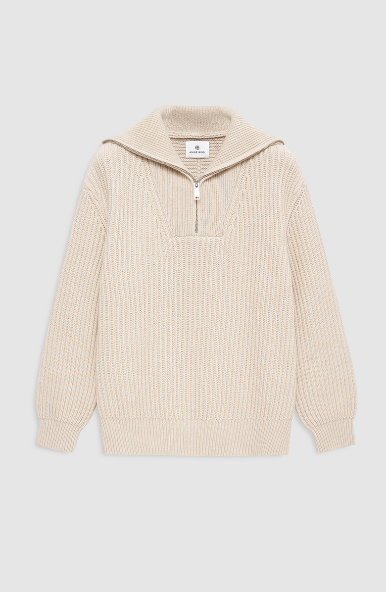 ANINE BING Sammy Sweater, Alternate, color, Beige