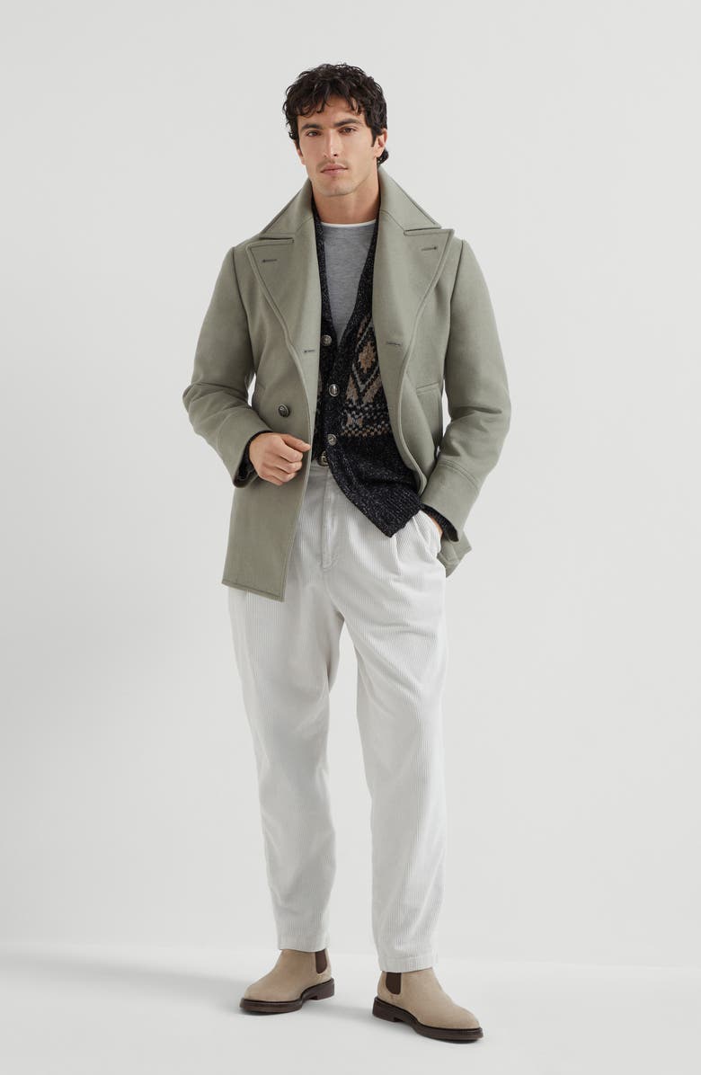 Brunello Cucinelli Cardigan with metal buttons, Alternate, color, Black