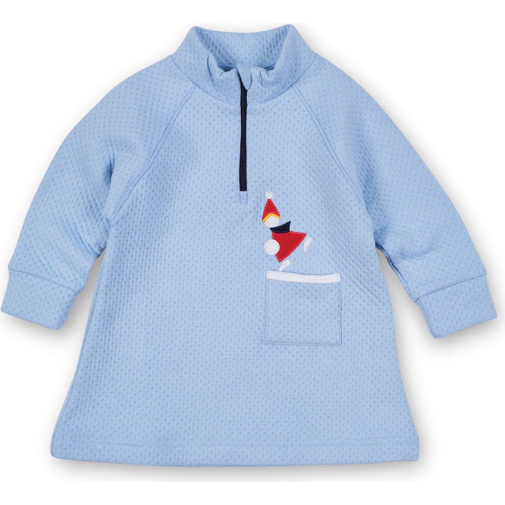 Florence Eiseman Jacquard Knit Dress With Ice Skater In Multi