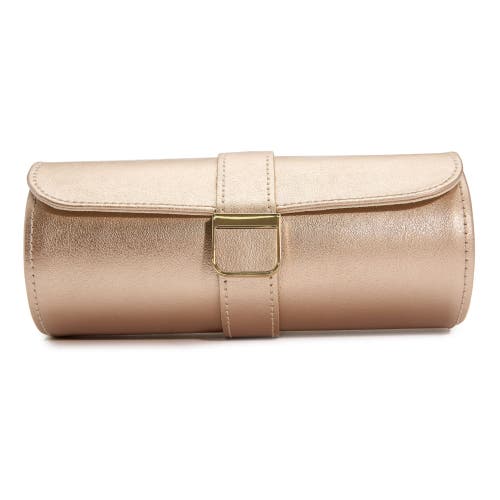 WOLF Palermo Double Watch Roll + Jewelry Pouch in Rose Gold at Nordstrom